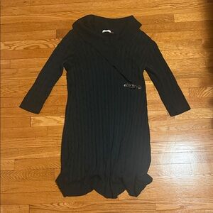 Calvin Klein Women's Cable Knit Shawl Collar Sweater Dress